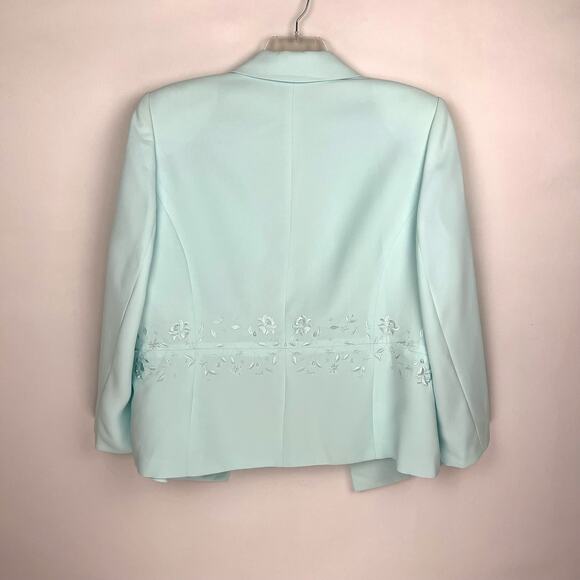 NWOT Nipon Boutique Mint Embroidered Waist Floral Single Breasted Blazer Sz 20w - Picture 4 of 9